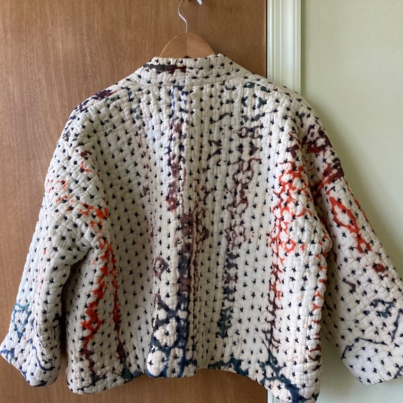 Quilted "Fable" Jacket by Neeru Kumar in cotton and silk, NWOT - Picture 4 of 6